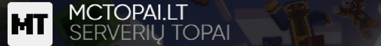 CraftMC.LT | Lietuvos Survival / PvP serveris Minecraft serverio baneris